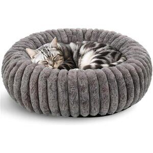 Cat Bed for Indoor Cats, 20 inch Calming Cat Bed with Ultra Soft Plush